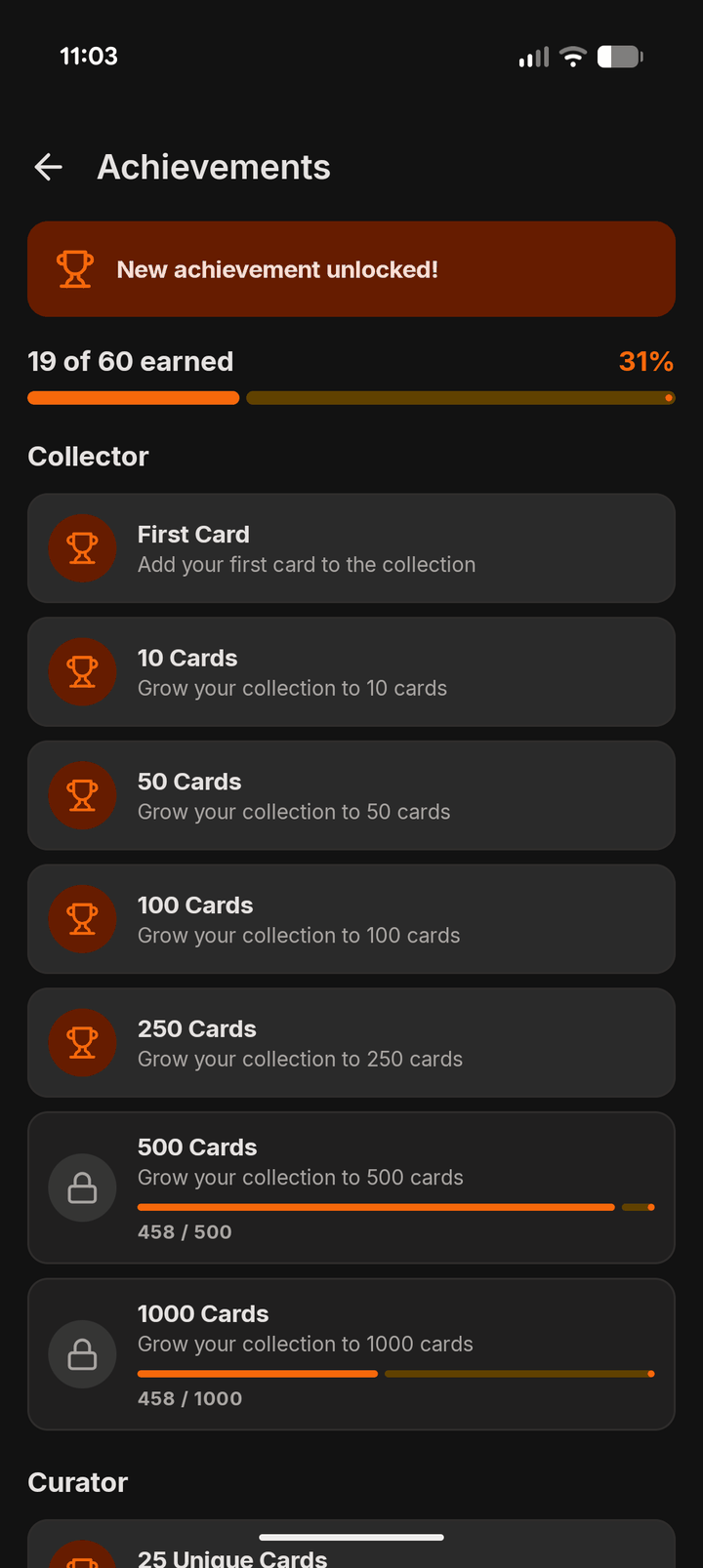Achievements in Sleevd